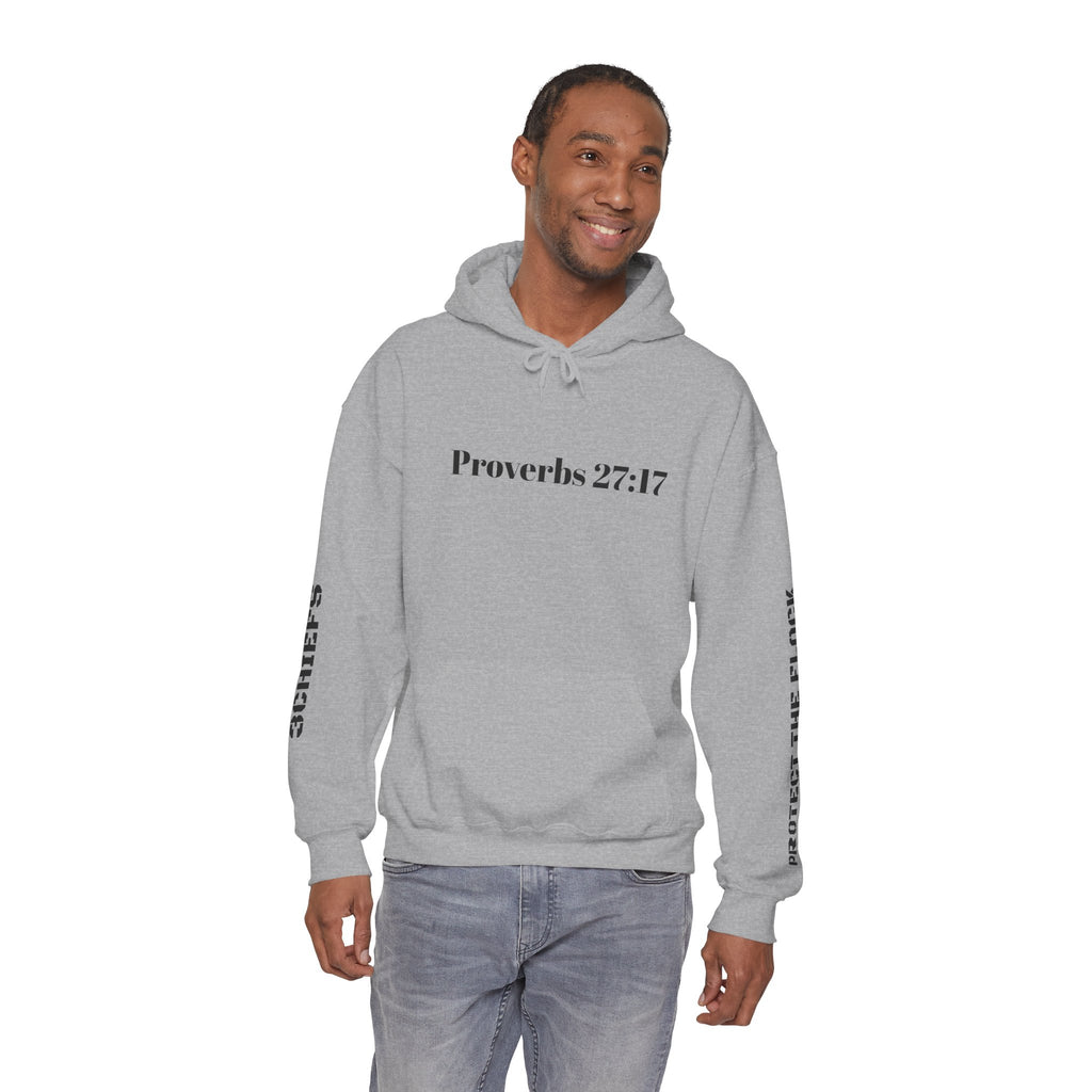 Proverbs 27:17 "I Am My Brother's Keeper" Hoodie — Christian Faith Pullover