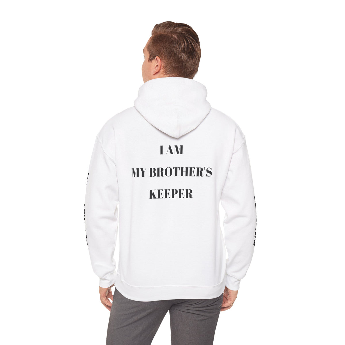 Proverbs 27:17 "I Am My Brother's Keeper" Hoodie — Christian Faith Pullover